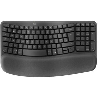 Logitech Ergo Series Wave Keys for Business - Toetsenbord - draadloos - 2.4 GHz, Bluetooth 5.1 LE - QWERTZ - Duits - grafiet Logitech Ergo Series Wave Keys for Business - Toetsenbord - draadloos - 2.4 GHz, Bluetooth 5.1 LE - QWERTZ - Duits - grafiet