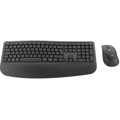 Logitech Draadloos Frans Azerty Bluetooth toetsenbord en muizenset Signature Comfort Plus MK880 Graphite Logitech Draadloos Frans Azerty Bluetooth toetsenbord en muizenset Signature Comfort Plus MK880 Graphite