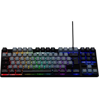 The G-Lab Bedraad Frans Azerty Gaming toetsenbord Keyz Caesium TKL GB Grijs en Zwart The G-Lab Bedraad Frans Azerty Gaming toetsenbord Keyz Caesium TKL GB Grijs en Zwart