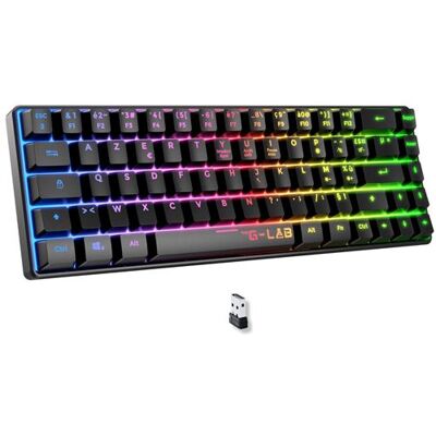The G-Lab Draadloos Gaming toetsenbord Franse Azerty Keyz Hydrogen WL Zwart The G-Lab Draadloos Gaming toetsenbord Franse Azerty Keyz Hydrogen WL Zwart