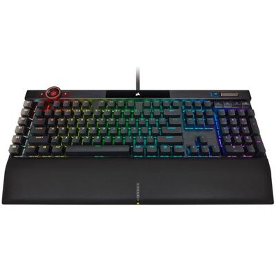 CORSAIR Gaming K100 RGB - Toetsenbord - achterverlichting - USB - Frans - toetsschakelaar: CHERRY MX Speed RGB Silver-switches - geanodiseerd zwart geborsteld aluminium CORSAIR Gaming K100 RGB - Toetsenbord - achterverlichting - USB - Frans - toetsschakelaar: CHERRY MX Speed RGB Silver-switches - geanodiseerd zwart geborsteld aluminium
