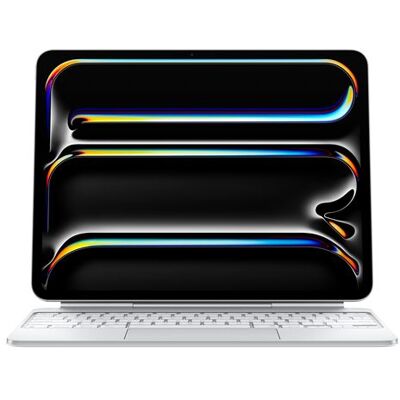 Apple Magic Keyboard - Toetsenbord en foliobehuizing - met trackpad - backlit - Apple Smart connector - AZERTY - Frans - wit - voor 13-inch iPad Pro (M4) Apple Magic Keyboard - Toetsenbord en foliobehuizing - met trackpad - backlit - Apple Smart connector - AZERTY - Frans - wit - voor 13-inch iPad Pro (M4)
