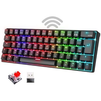 Spirit Of Gamer Draadloos Mechanisch Frans Azerty Bluetooth Toetsenbord Xpert-K200 Zwart Spirit Of Gamer Draadloos Mechanisch Frans Azerty Bluetooth Toetsenbord Xpert-K200 Zwart