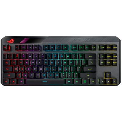 ASUS ROG Claymore II - Toetsenbord - achterverlichting - draadloos - USB, 2.4 GHz - Frans - toetsschakelaar: ROG RX RED optisch mechanisch - zwart ASUS ROG Claymore II - Toetsenbord - achterverlichting - draadloos - USB, 2.4 GHz - Frans - toetsschakelaar: ROG RX RED optisch mechanisch - zwart