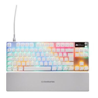 SteelSeries Bedraad Gaming toetsenbord Apex Pro TKL Gen 3 Franse Azerty Wit SteelSeries Bedraad Gaming toetsenbord Apex Pro TKL Gen 3 Franse Azerty Wit