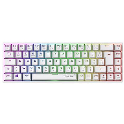 The G-Lab Draadloos Frans Gaming toetsenbord Keyz Titanium WL Wit The G-Lab Draadloos Frans Gaming toetsenbord Keyz Titanium WL Wit