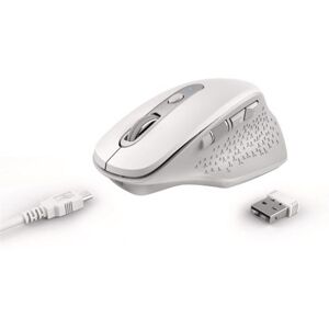 Trust Ozaa - Muis - ergonomisch - 6 knoppen - draadloos - USB draadloze ontvanger - wit Trust Ozaa - Muis - ergonomisch - 6 knoppen - draadloos - USB draadloze ontvanger - wit