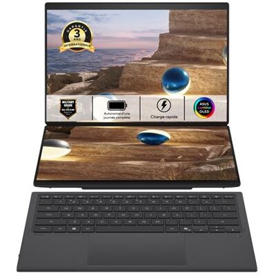 Asus Touchscreen Laptop Zenbook DUO UX8407AA-SN235W 14" Intel Core Ultra 9 32 GB RAM 1 TB SSD Grijs - Franse Azerty Asus Touchscreen Laptop Zenbook DUO UX8407AA-SN235W 14" Intel Core Ultra 9 32 GB RAM 1 TB SSD Grijs - Franse Azerty