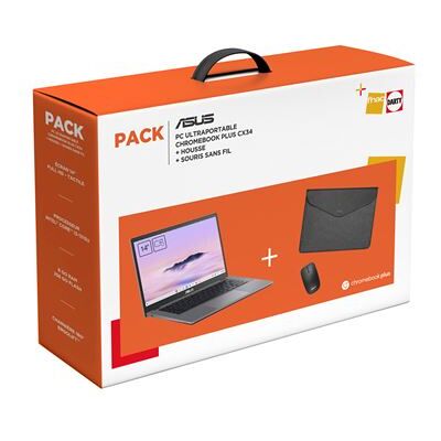Asus Touchscreen Chromebook CX3402CVA-MW1245 14" Intel Core 3 8 GB RAM 256 GB eMMC Grijs - Franse Azerty Asus Touchscreen Chromebook CX3402CVA-MW1245 14" Intel Core 3 8 GB RAM 256 GB eMMC Grijs - Franse Azerty