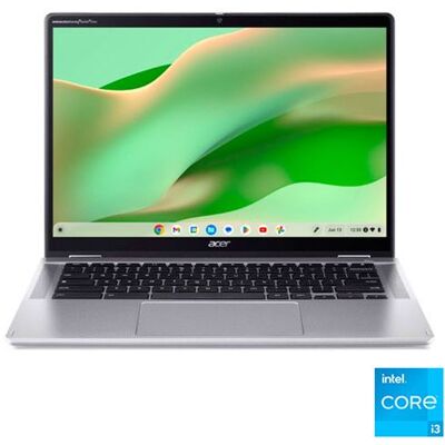 Acer Chromebook Spin 314 CP314-2HN - Draaibaar design - Intel N-series - N100 / tot 3.4 GHz - Chrome OS - UHD Graphics - 4 GB RAM - 128 GB eMMC - 14" IPS aanraakscherm 1920 x 1200 - Wi-Fi 6E - glimmend silver - tsb Belgisch Acer Chromebook Spin 314 CP314-2HN - Draaibaar design - Intel N-series - N100 / tot 3.4 GHz - Chrome OS - UHD Graphics - 4 GB RAM - 128 GB eMMC - 14" IPS aanraakscherm 1920 x 1200 - Wi-Fi 6E - glimmend silver - tsb Belgisch
