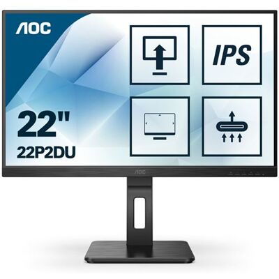 AOC 22P2DU - LED-monitor - 21.5" - 1920 x 1080 Full HD (1080p) @ 75 Hz - IPS - 250 cd/m² - 1000:1 - 4 ms - HDMI, DVI, VGA - luidsprekers - zwart AOC 22P2DU - LED-monitor - 21.5" - 1920 x 1080 Full HD (1080p) @ 75 Hz - IPS - 250 cd/m² - 1000:1 - 4 ms - HDMI, DVI, VGA - luidsprekers - zwart