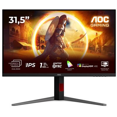 AOC Gaming U32G4U - LED-monitor - spelen - 32" (31.5" zichtbaar) - 3840 x 2160 4K UHD (2160p) @ 160 Hz - Fast IPS - 400 cd/m² - 1000:1 - DisplayHDR 400 - 0.5 ms - 2xHDMI, DisplayPort - zwart, rood AOC Gaming U32G4U - LED-monitor - spelen - 32" (31.5" zichtbaar) - 3840 x 2160 4K UHD (2160p) @ 160 Hz - Fast IPS - 400 cd/m² - 1000:1 - DisplayHDR 400 - 0.5 ms - 2xHDMI, DisplayPort - zwart, rood