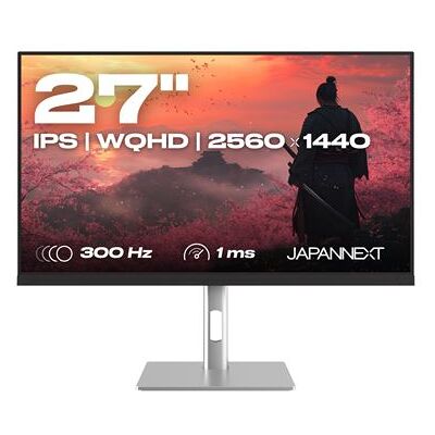 Japannext Gaming Monitor JN-IPS27G300Q-HSP 27" 300 Hz WQHD Zilver en Zwart Japannext Gaming Monitor JN-IPS27G300Q-HSP 27" 300 Hz WQHD Zilver en Zwart