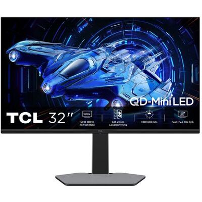 Tcl Gaming Monitor 32g64 31.5" 180 Hz Qhd Zwart & Grijs Tcl Gaming Monitor 32g64 31.5" 180 Hz Qhd Zwart & Grijs