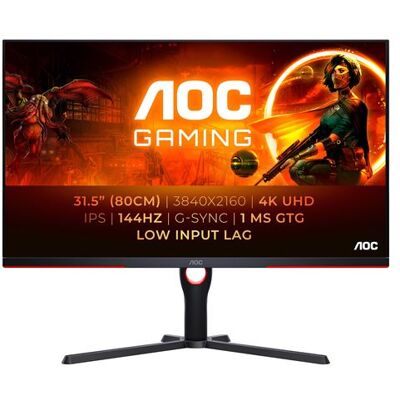 AOC Gaming Monitor AGON U32G3X 32" 144Hz 4K UHD Rood en Zwart AOC Gaming Monitor AGON U32G3X 32" 144Hz 4K UHD Rood en Zwart
