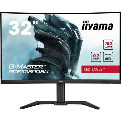 Iiyama Gaming Monitor G-master™ Red Eagle™ Gcb3280qsu-b2 32" Curved 180 Hz Wqhd Matzwart Iiyama Gaming Monitor G-master™ Red Eagle™ Gcb3280qsu-b2 32" Curved 180 Hz Wqhd Matzwart