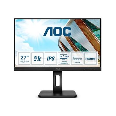 AOC U27P2CA - LED-monitor - 27" - 3840 x 2160 4K @ 60 Hz - IPS - 350 cd/m² - 4 ms - 2xHDMI, DisplayPort, USB-C AOC U27P2CA - LED-monitor - 27" - 3840 x 2160 4K @ 60 Hz - IPS - 350 cd/m² - 4 ms - 2xHDMI, DisplayPort, USB-C