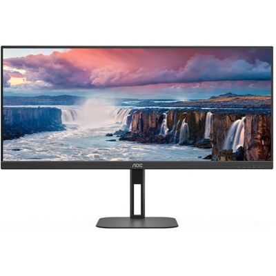 AOC Value-line U34V5C/BK - V5 series - LED-monitor - 34" - 3440 x 1440 WQHD @ 100 Hz - VA - 300 cd/m² - 4000:1 - 4 ms - HDMI, DisplayPort, USB-C - luidsprekers - matzwart AOC Value-line U34V5C/BK - V5 series - LED-monitor - 34" - 3440 x 1440 WQHD @ 100 Hz - VA - 300 cd/m² - 4000:1 - 4 ms - HDMI, DisplayPort, USB-C - luidsprekers - matzwart