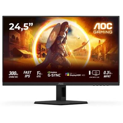 AOC Gaming 25G4SRE - LED-monitor - spelen - 25" (24.5" zichtbaar) - 1920 x 1080 Full HD (1080p) @ 310 Hz - Fast IPS - 400 cd/m² - DisplayHDR 400 - 0.3 ms - 2xHDMI, DisplayPort AOC Gaming 25G4SRE - LED-monitor - spelen - 25" (24.5" zichtbaar) - 1920 x 1080 Full HD (1080p) @ 310 Hz - Fast IPS - 400 cd/m² - DisplayHDR 400 - 0.3 ms - 2xHDMI, DisplayPort