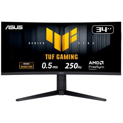ASUS TUF Gaming VG34WQML5A - 5 Series - LED-monitor - spelen - gebogen - 34" - 3440 x 1440 WQHD @ 250 Hz - Fast VA - 400 cd/m² - 4000:1 - DisplayHDR 400 - 1 ms - HDMI, DisplayPort - luidsprekers - zwart ASUS TUF Gaming VG34WQML5A - 5 Series - LED-monitor - spelen - gebogen - 34" - 3440 x 1440 WQHD @ 250 Hz - Fast VA - 400 cd/m² - 4000:1 - DisplayHDR 400 - 1 ms - HDMI, DisplayPort - luidsprekers - zwart