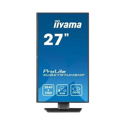 iiyama ProLite XUB2797UHSNP-B1 - LED-monitor - 27" - 3840 x 2160 4K @ 60 Hz - IPS - 350 cd/m² - 1300:1 - 4 ms - HDMI, DisplayPort, USB-C - luidsprekers - zwart, mat iiyama ProLite XUB2797UHSNP-B1 - LED-monitor - 27" - 3840 x 2160 4K @ 60 Hz - IPS - 350 cd/m² - 1300:1 - 4 ms - HDMI, DisplayPort, USB-C - luidsprekers - zwart, mat
