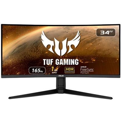 ASUS TUF Gaming VG34VQL1B - LED-monitor - spelen - gebogen - 34" (34" zichtbaar) - 3440 x 1440 WQHD @ 165 Hz - VA - 550 cd/m² - 4000:1 - HDR10 - 1 ms - 2xHDMI, DisplayPort - luidsprekers ASUS TUF Gaming VG34VQL1B - LED-monitor - spelen - gebogen - 34" (34" zichtbaar) - 3440 x 1440 WQHD @ 165 Hz - VA - 550 cd/m² - 4000:1 - HDR10 - 1 ms - 2xHDMI, DisplayPort - luidsprekers