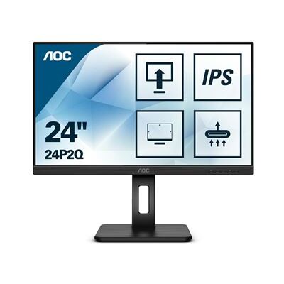 AOC 24P2Q - LED-monitor - 24" - 1920 x 1080 Full HD (1080p) @ 75 Hz - IPS - 250 cd/m² - 1000:1 - 4 ms - HDMI, DVI, DisplayPort, VGA - luidsprekers - zwart AOC 24P2Q - LED-monitor - 24" - 1920 x 1080 Full HD (1080p) @ 75 Hz - IPS - 250 cd/m² - 1000:1 - 4 ms - HDMI, DVI, DisplayPort, VGA - luidsprekers - zwart
