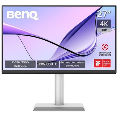 BenQ Monitor MA270UP 27" 60 Hz 4K UHD voor MacBook Pro en Air Zilver BenQ Monitor MA270UP 27" 60 Hz 4K UHD voor MacBook Pro en Air Zilver