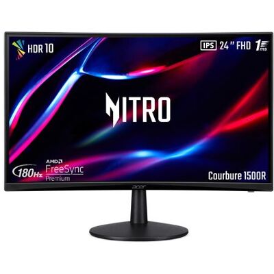 Acer Gaming Monitor Nitro ED240QS3BMIIPX 24" Curved 180 Hz Full HD Zwart Acer Gaming Monitor Nitro ED240QS3BMIIPX 24" Curved 180 Hz Full HD Zwart