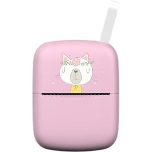 Thermische printer Mini Portable Bluetooth A8B Inktloos 200 dpi Roze met 13 rollen papier Thermische printer Mini Portable Bluetooth A8B Inktloos 200 dpi Roze met 13 rollen papier