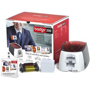 Evolis Badgy 200 - Printer voor kunststof kaarten - kleur - kleursublimatie/thermische overdracht - CR-80 Card (85.6 x 54 mm) - tot 325 kaarten/uur (mono) / tot 95 kaarten/uur (kleur) -capaciteit: 40 kaarten - USB 2.0 Evolis Badgy 200 - Printer voor kunststof kaarten - kleur - kleursublimatie/thermische overdracht - CR-80 Card (85.6 x 54 mm) - tot 325 kaarten/uur (mono) / tot 95 kaarten/uur (kleur) -capaciteit: 40 kaarten - USB 2.0