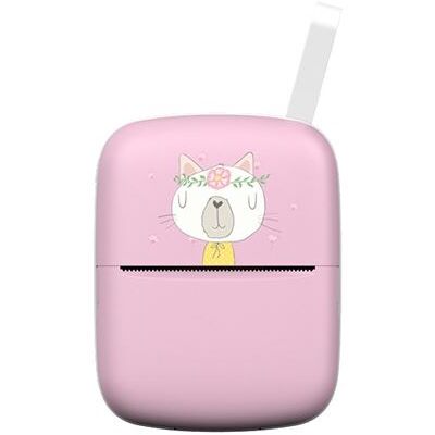 Thermische printer Mini Portable Bluetooth A8B Inktloos 200 dpi Roze met 5 rollen thermisch papier Thermische printer Mini Portable Bluetooth A8B Inktloos 200 dpi Roze met 5 rollen thermisch papier