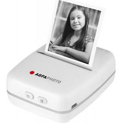 Agfaphoto Realipix Pocket P - Printer - Z/W - rechtstreeks thermisch - Rol (5,7 cm) - 203 dpi - Bluetooth 4.0 - wit Agfaphoto Realipix Pocket P - Printer - Z/W - rechtstreeks thermisch - Rol (5,7 cm) - 203 dpi - Bluetooth 4.0 - wit