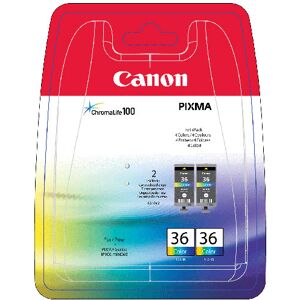 Canon Pixma CLI-36 TwinPack-inktcartridges (1511B018AA) - 4 kleuren Canon Pixma CLI-36 TwinPack-inktcartridges (1511B018AA) - 4 kleuren