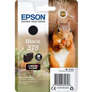 Epson 378 - 5.5 ml - zwart - origineel - blister - inktcartridge - voor Expression Home XP-8605, 8606; Expression Home HD XP-15000; Expression Photo XP-8505, 8700 Epson 378 - 5.5 ml - zwart - origineel - blister - inktcartridge - voor Expression Home XP-8605, 8606; Expression Home HD XP-15000; Expression Photo XP-8505, 8700