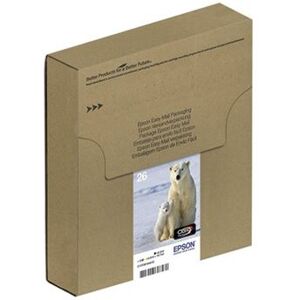 Epson 26 Multipack Easy Mail Packaging - 4 - 19.7 ml - zwart, geel, cyaan, magenta - origineel - inktcartridge - voor Expression Premium XP-510, 520, 600, 605, 620, 625, 700, 720, 800, 820 Epson 26 Multipack Easy Mail Packaging - 4 - 19.7 ml - zwart, geel, cyaan, magenta - origineel - inktcartridge - voor Expression Premium XP-510, 520, 600, 605, 620, 625, 700, 720, 800, 820