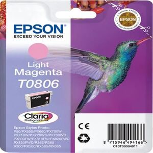 Epson T0806 - Lichtmagenta - origineel - inktcartridge - voor Stylus Photo P50, PX650, PX660, PX700, PX710, PX720, PX730, PX800, PX810, PX820, PX830 Epson T0806 - Lichtmagenta - origineel - inktcartridge - voor Stylus Photo P50, PX650, PX660, PX700, PX710, PX720, PX730, PX800, PX810, PX820, PX830