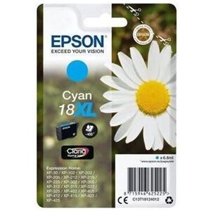 Epson 18XL - 6.6 ml - XL - cyaan - origineel - inktcartridge - voor Expression Home XP-212, 215, 225, 312, 315, 322, 325, 412, 415, 422, 425 Epson 18XL - 6.6 ml - XL - cyaan - origineel - inktcartridge - voor Expression Home XP-212, 215, 225, 312, 315, 322, 325, 412, 415, 422, 425