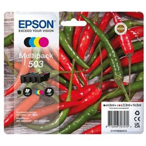 Epson 503 Multipack - 4 - zwart, geel, cyaan, magenta - origineel - blisterverpakking met RF / akoestisch alarm - inktcartridge - voor Expression Home XP-5200, XP-5205; WorkForce WF-2960DWF, WF-2965DWF Epson 503 Multipack - 4 - zwart, geel, cyaan, magenta - origineel - blisterverpakking met RF / akoestisch alarm - inktcartridge - voor Expression Home XP-5200, XP-5205; WorkForce WF-2960DWF, WF-2965DWF