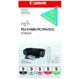 Canon LUCIA Ink Value Pack PGI-9 MBP Multipack - Cyaan, magenta, rood, groen, matzwart - origineel - inkttank - voor PIXMA Pro9500, Pro9500 Mark II Canon LUCIA Ink Value Pack PGI-9 MBP Multipack - Cyaan, magenta, rood, groen, matzwart - origineel - inkttank - voor PIXMA Pro9500, Pro9500 Mark II