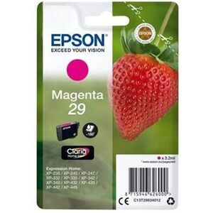 Epson 29 - 3.2 ml - magenta - origineel - blister - inktcartridge - voor Expression Home XP-245, 247, 255, 257, 332, 342, 345, 352, 355, 435, 442, 445, 452, 455 Epson 29 - 3.2 ml - magenta - origineel - blister - inktcartridge - voor Expression Home XP-245, 247, 255, 257, 332, 342, 345, 352, 355, 435, 442, 445, 452, 455