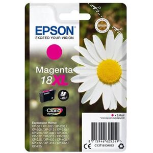 Epson 18XL - 6.6 ml - XL - magenta - origineel - inktcartridge - voor Expression Home XP-212, 215, 225, 312, 315, 322, 325, 412, 415, 422, 425 Epson 18XL - 6.6 ml - XL - magenta - origineel - inktcartridge - voor Expression Home XP-212, 215, 225, 312, 315, 322, 325, 412, 415, 422, 425