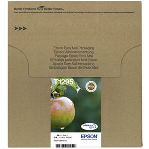 Epson T1295 Easy Mail Packaging - 4 - zwart, geel, cyaan, magenta - origineel - doos - inktcartridge - voor Stylus SX230, SX235, SX430, SX438; WorkForce WF-3010, 3520, 3530, 3540, 7015, 7515, 7525 Epson T1295 Easy Mail Packaging - 4 - zwart, geel, cyaan, magenta - origineel - doos - inktcartridge - voor Stylus SX230, SX235, SX430, SX438; WorkForce WF-3010, 3520, 3530, 3540, 7015, 7515, 7525