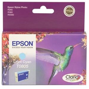 Epson T0805 - Lichtcyaan - origineel - inktcartridge - voor Stylus Photo P50, PX650, PX660, PX700, PX710, PX720, PX730, PX800, PX810, PX820, PX830 Epson T0805 - Lichtcyaan - origineel - inktcartridge - voor Stylus Photo P50, PX650, PX660, PX700, PX710, PX720, PX730, PX800, PX810, PX820, PX830