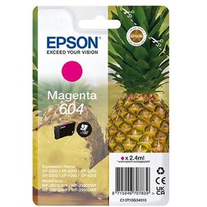 Epson 604 - 2.4 ml - magenta - origineel - blisterverpakking met RF / akoestisch alarm - inktcartridge - voor Expression Home XP-2200, 2205, 3200, 3205, 4200, 4205; WorkForce WF-2910, 2930, 2935, 2950 Epson 604 - 2.4 ml - magenta - origineel - blisterverpakking met RF / akoestisch alarm - inktcartridge - voor Expression Home XP-2200, 2205, 3200, 3205, 4200, 4205; WorkForce WF-2910, 2930, 2935, 2950