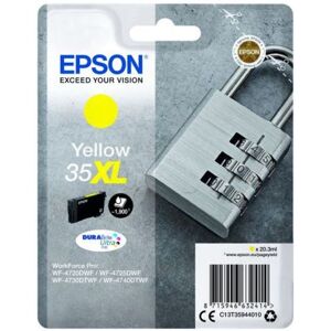 Epson 35XL - 20.3 ml - XL - geel - origineel - blisterverpakking met RF / akoestisch alarm - inktcartridge - voor WorkForce Pro WF-4720, WF-4720DWF, WF-4725DWF, WF-4730, WF-4730DTWF, WF-4740, WF-4740DTWF Epson 35XL - 20.3 ml - XL - geel - origineel - blisterverpakking met RF / akoestisch alarm - inktcartridge - voor WorkForce Pro WF-4720, WF-4720DWF, WF-4725DWF, WF-4730, WF-4730DTWF, WF-4740, WF-4740DTWF