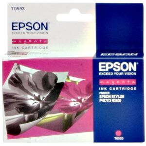 Epson T0593 - 13 ml - magenta - origineel - blister - inktcartridge - voor Stylus Photo R2400 Epson T0593 - 13 ml - magenta - origineel - blister - inktcartridge - voor Stylus Photo R2400