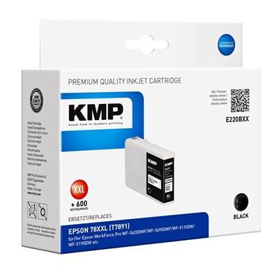 KMP E220BXX - 80 ml - hoog rendement - zwart - compatibel - inktcartridge (alternatief voor: Epson T7891) - voor Epson WorkForce Pro WF-5110DW, WF-5190DW, WF-5620DWF, WF-5690DWF KMP E220BXX - 80 ml - hoog rendement - zwart - compatibel - inktcartridge (alternatief voor: Epson T7891) - voor Epson WorkForce Pro WF-5110DW, WF-5190DW, WF-5620DWF, WF-5690DWF