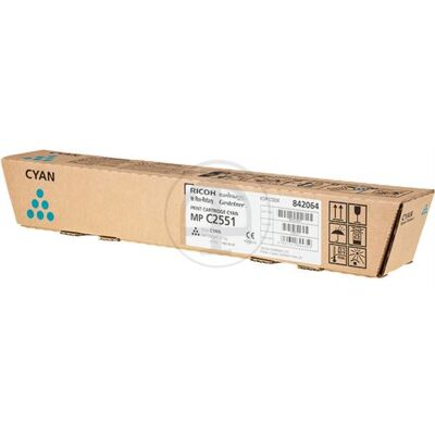 Ricoh - Hoog rendement - cyaan - origineel - tonercartridge - voor Gestetner MP C2551; Nashuatec MP C2551; Rex Rotary MP C2551; Ricoh Aficio MP C2551 Ricoh - Hoog rendement - cyaan - origineel - tonercartridge - voor Gestetner MP C2551; Nashuatec MP C2551; Rex Rotary MP C2551; Ricoh Aficio MP C2551