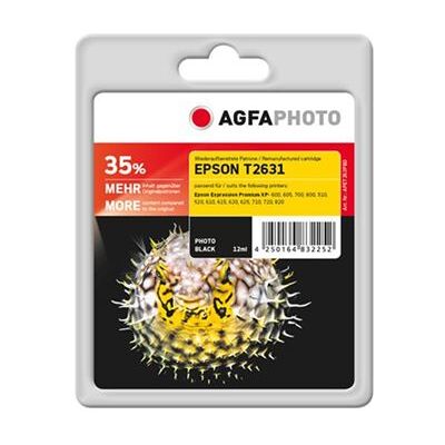 AgfaPhoto - 12 ml - fotozwart - compatibel - blister - gereviseerd - inktcartridge (alternatief voor: Epson 26XL, Epson C13T26314010, Epson T2631) - voor Epson Expression Premium XP-510, 520, 600, 610, 615, 620, 625, 710, 720, 800, 810, 820 AgfaPhoto - 12 ml - fotozwart - compatibel - blister - gereviseerd - inktcartridge (alternatief voor: Epson 26XL, Epson C13T26314010, Epson T2631) - voor Epson Expression Premium XP-510, 520, 600, 610, 615, 620, 625, 710, 720, 800, 810, 820